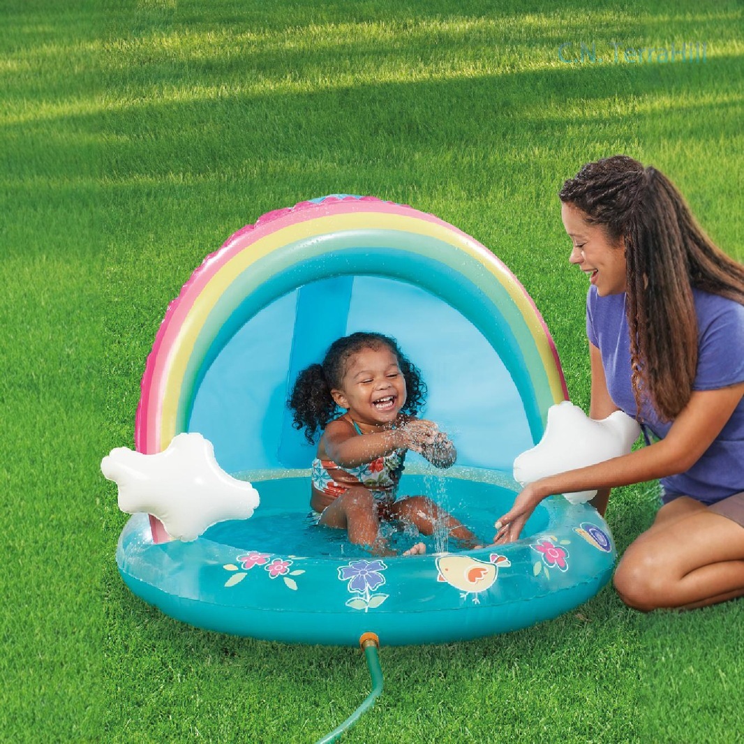 Kids Outdoor Water Table - Nadmuchiwany basen dla dzieci z tęczowym