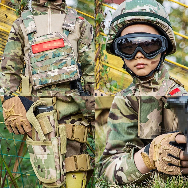 Kids Outdoor Vest - Dziecięcy taktyczny strój kamuflażowy, mundur bojowy