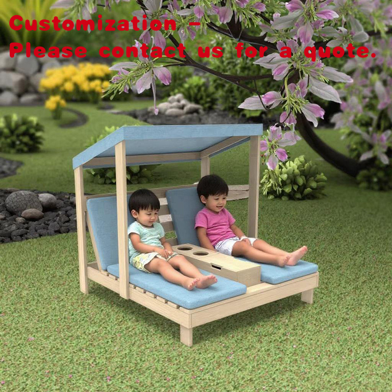 Kids Outdoor Lounge Furniture - Custom.Kids Drewniana Składana Sofa Plażowa dla