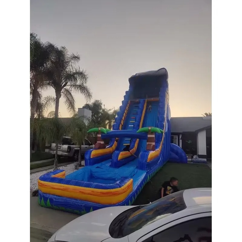 Kids Outdoor Inflatable Water Slide - 2026 Wysoka, gigantyczna, dwukanałowa, komercyjna, dmuchana