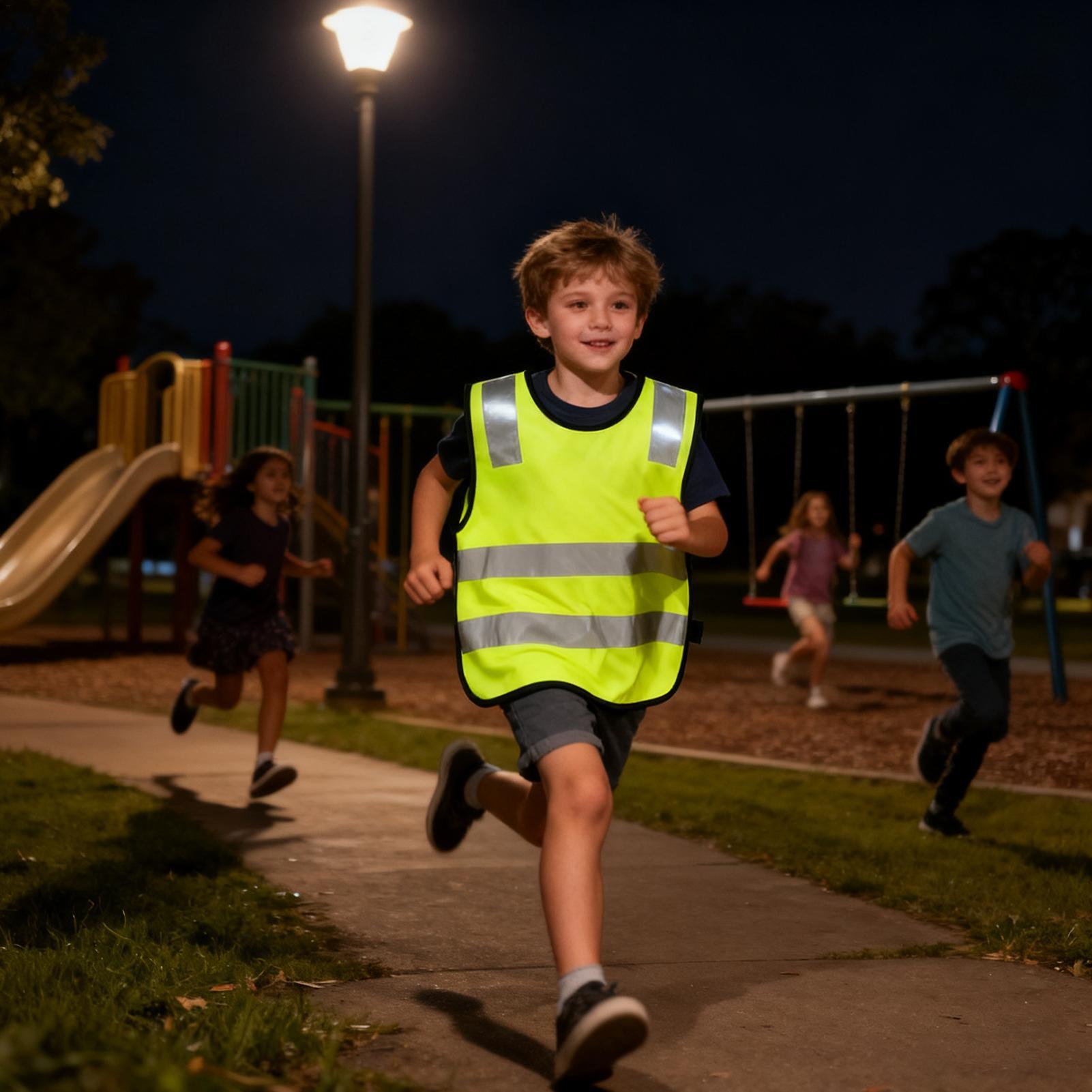 Kids Outdoor Vest - 10 szt. Dziecięce kamizelki odblaskowe, odzież