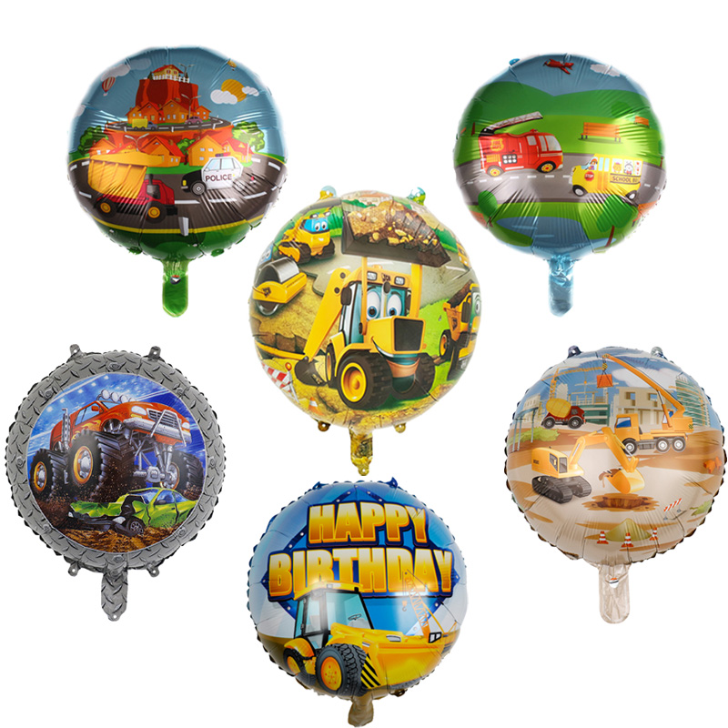 Kids Outdoor Excavator - 10 szt. balonów foliowych 18 cali