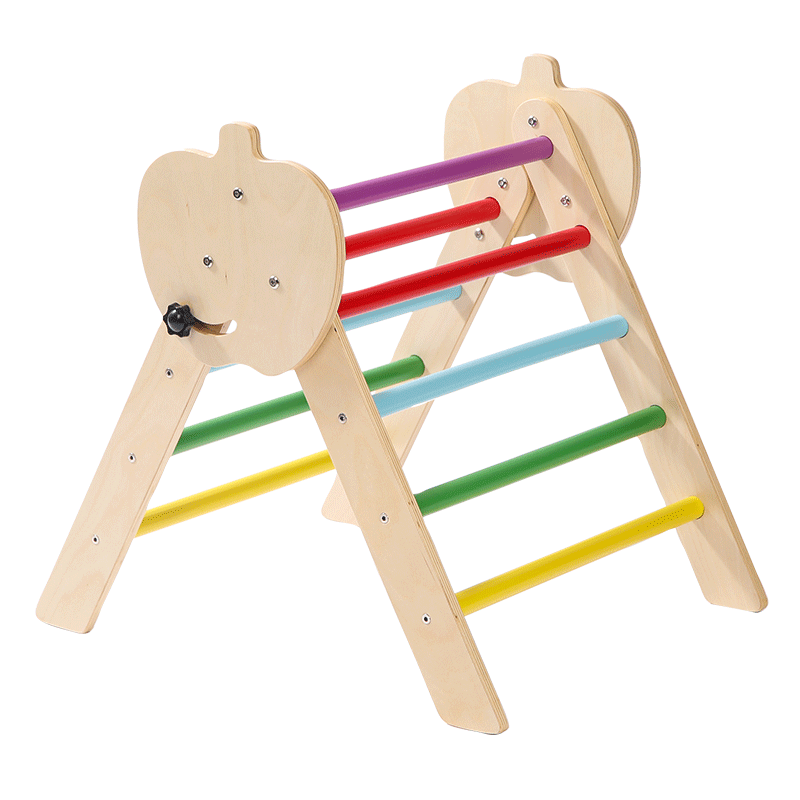 Kids Outdoor Jungle Gym - Drewniany zestaw do wspinaczki dla dzieci,