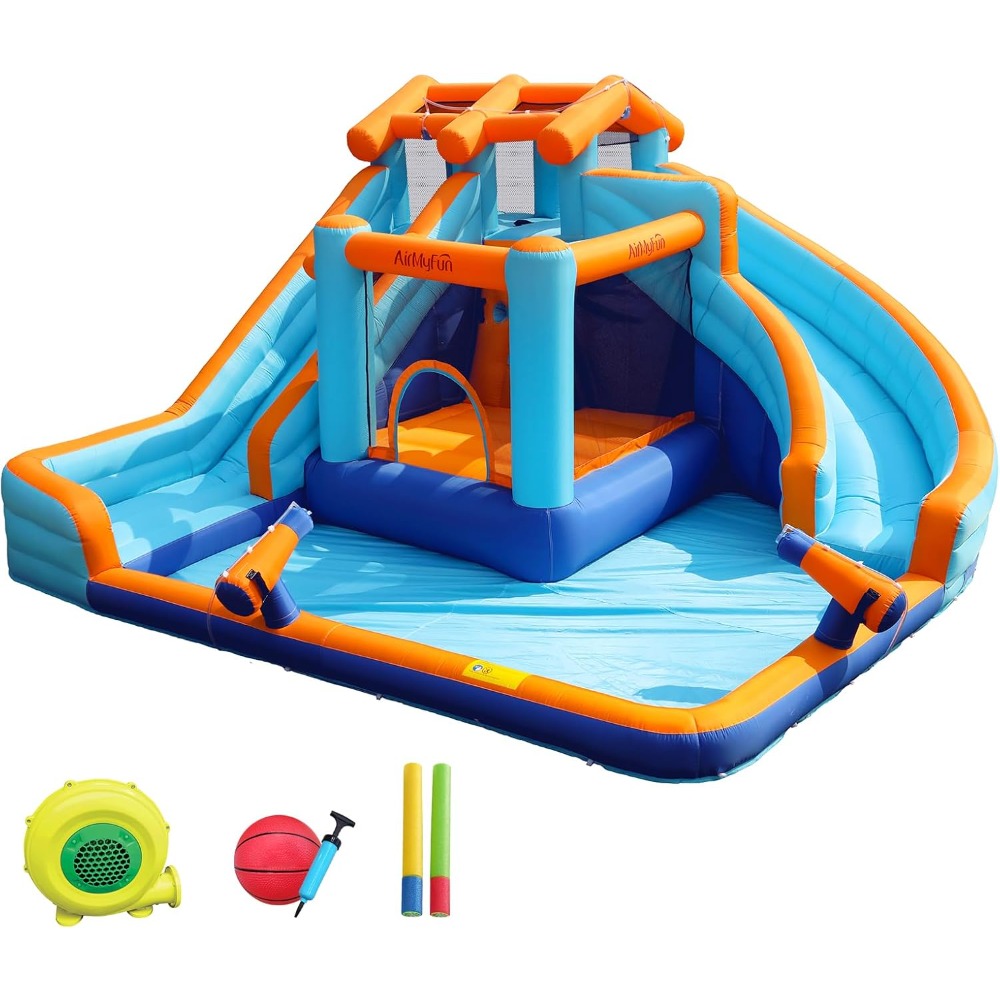 Kids Outdoor Inflatable Water Slide - Duży dmuchany zamek z wodną zjeżdżalnią,