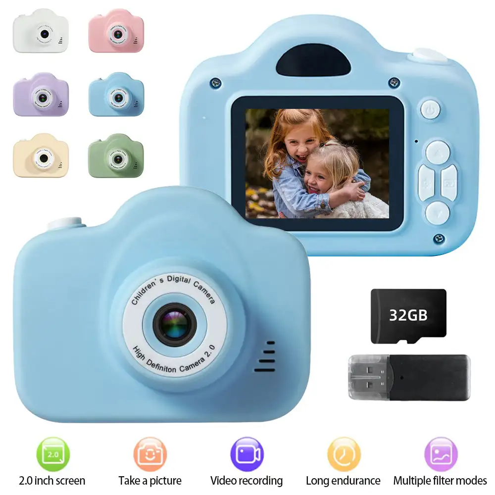 Kids Outdoor Videos - Kamera cyfrowa dla dzieci 1080P HD,