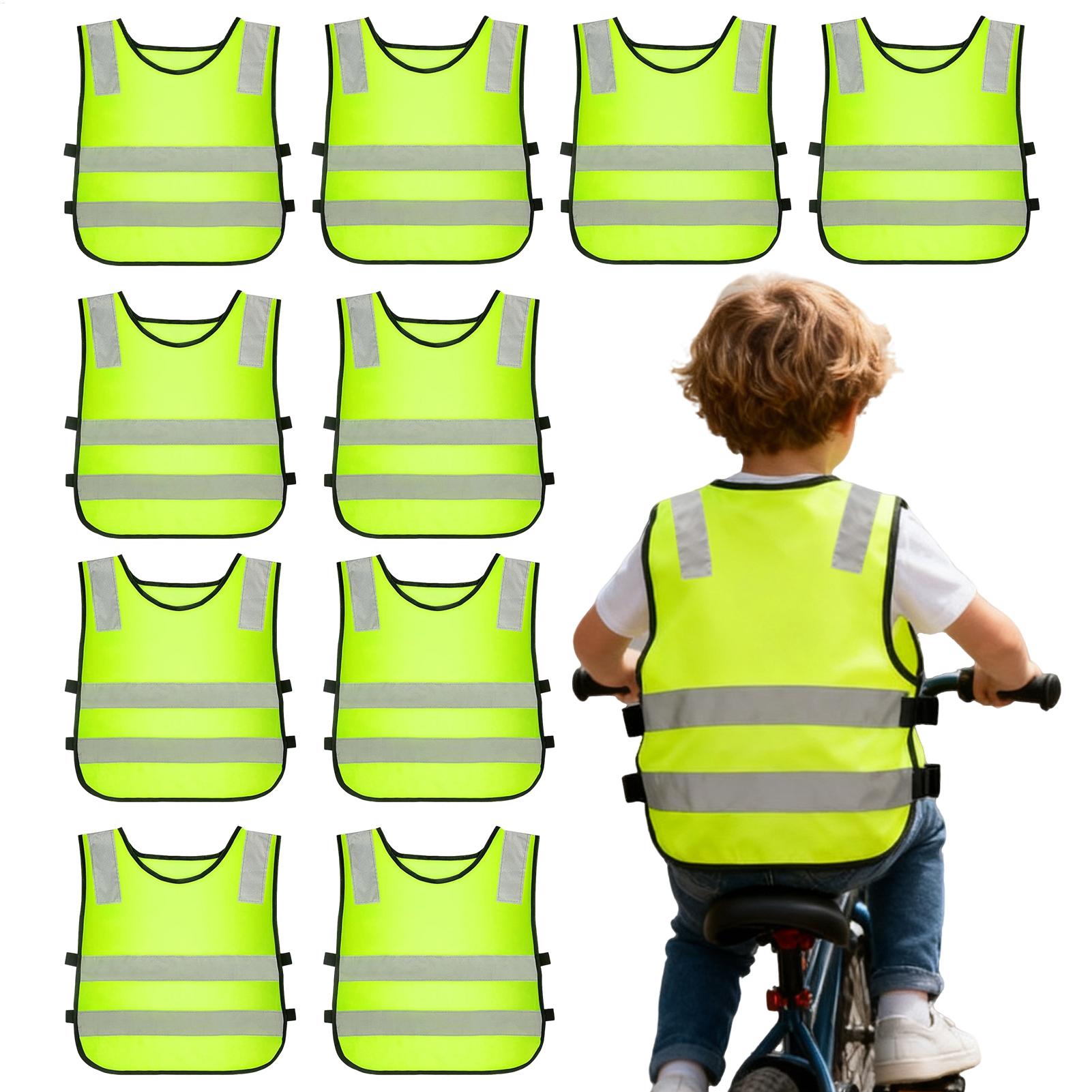 Kids Outdoor Vest - Kamizelka odblaskowa dla dzieci, 10 sztuk,