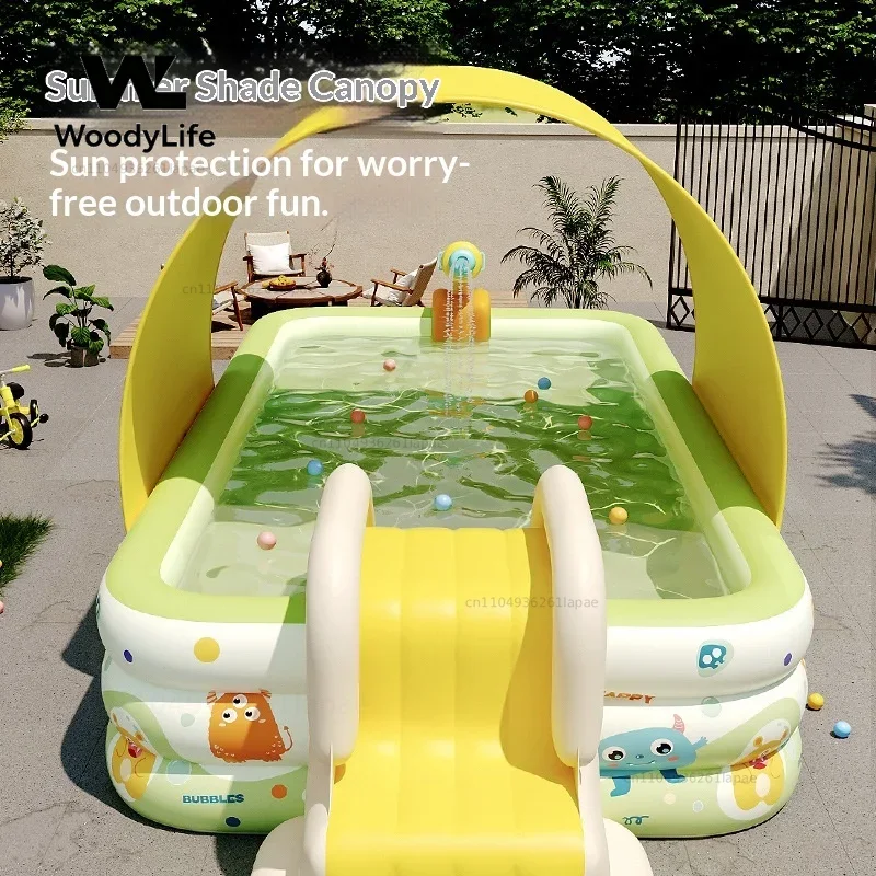 Duży dmuchany basen rodzinny d – Kids Outdoor Inflatable Water Slide recenzja i cena