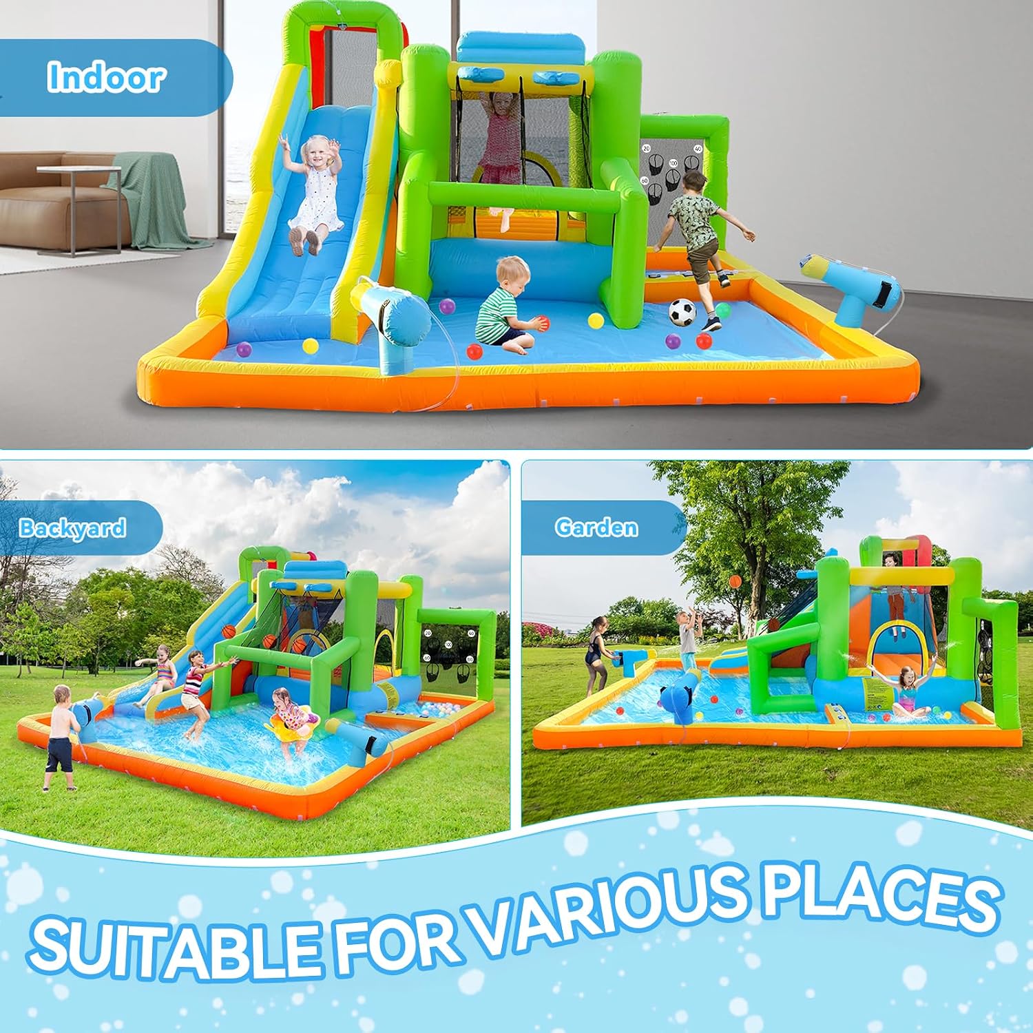 FBSPORT Dmuchany Zamek Wodny z – Kids Outdoor Inflatable Water Slide recenzja i cena