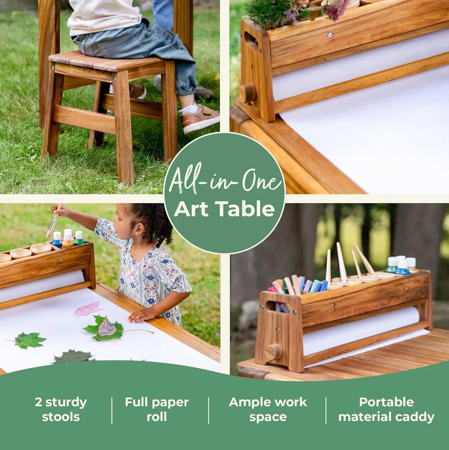 Zestaw stolika i stołków do pr – Kids Outdoor Wooden Table recenzja i cena