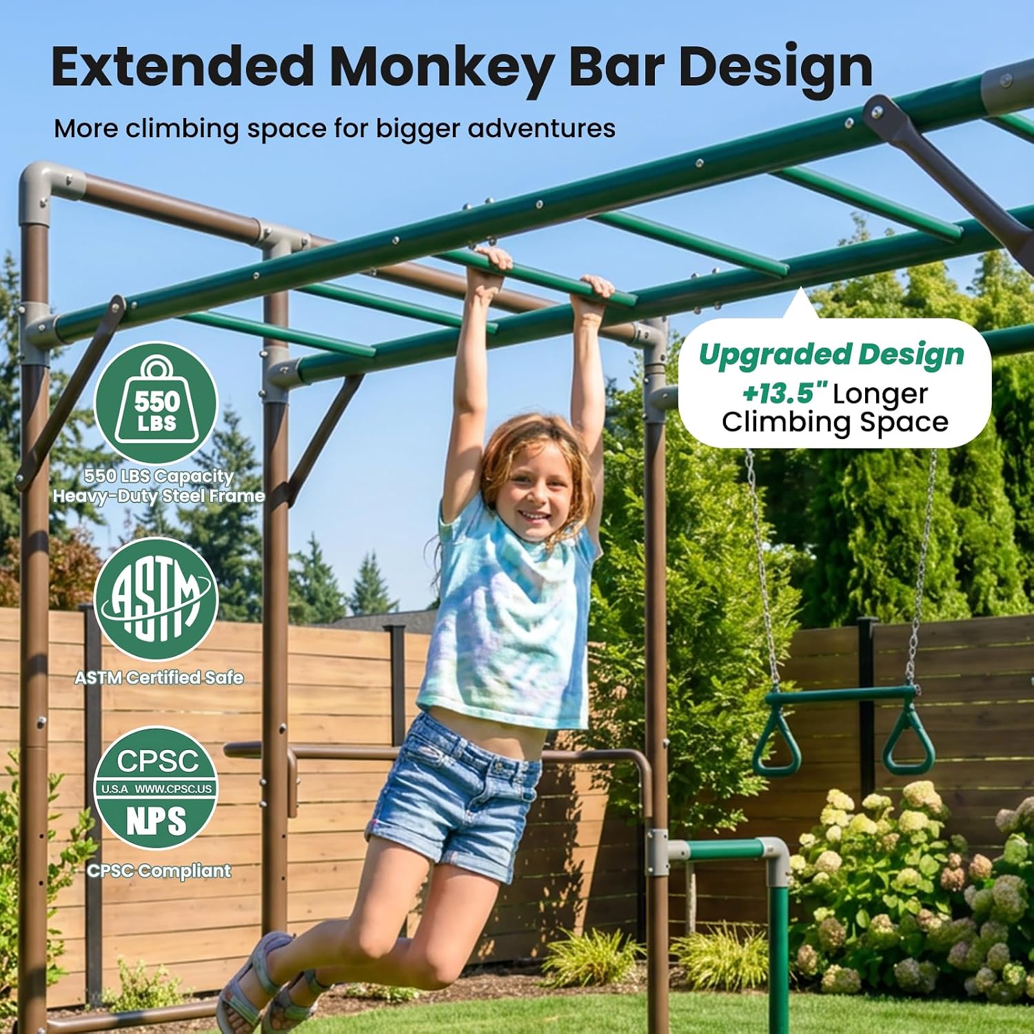 Zewnętrzna plac zabaw z drążka – Kids Outdoor Jungle Gym recenzja i cena