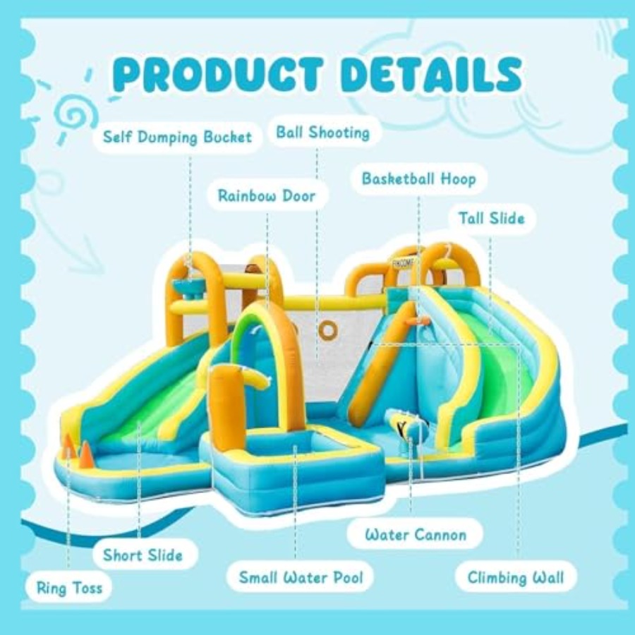Nadmuchiwany park wodny na zew – Kids Outdoor Inflatable Water Slide recenzja i cena