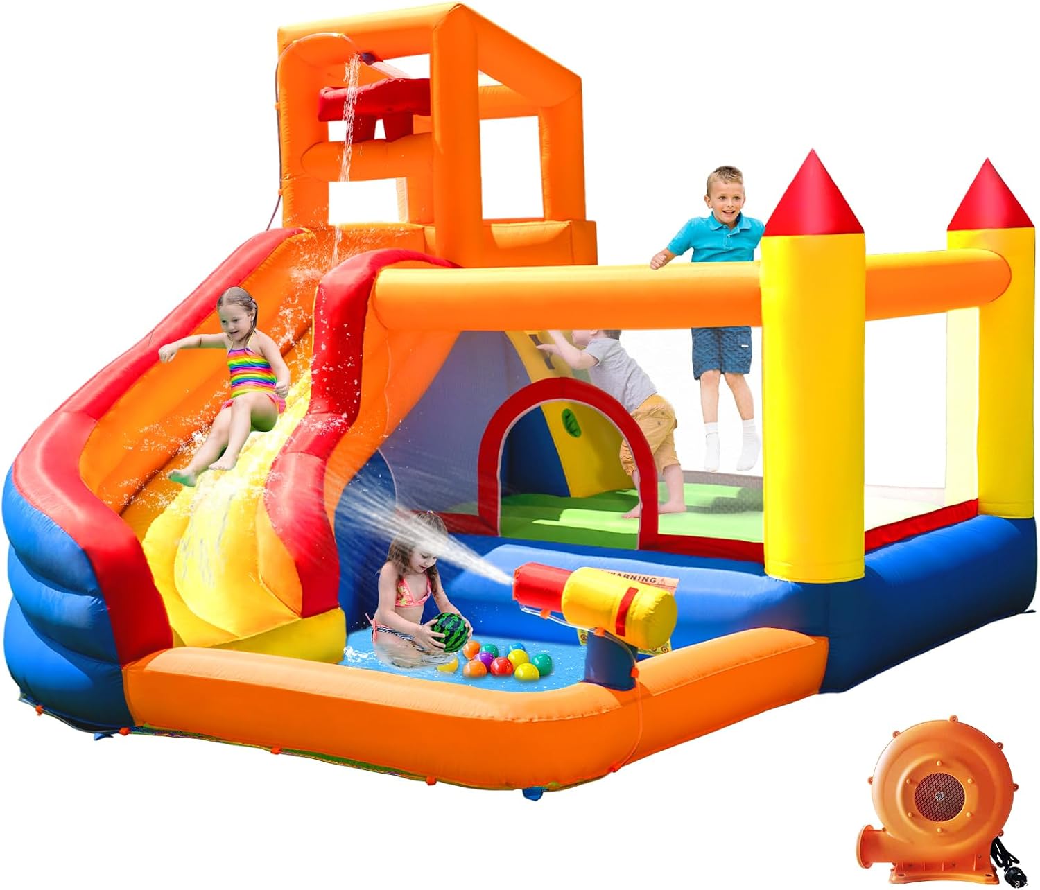 HuaKastro Dmuchana Zjeżdżalnia – Kids Outdoor Inflatable Water Slide recenzja i cena