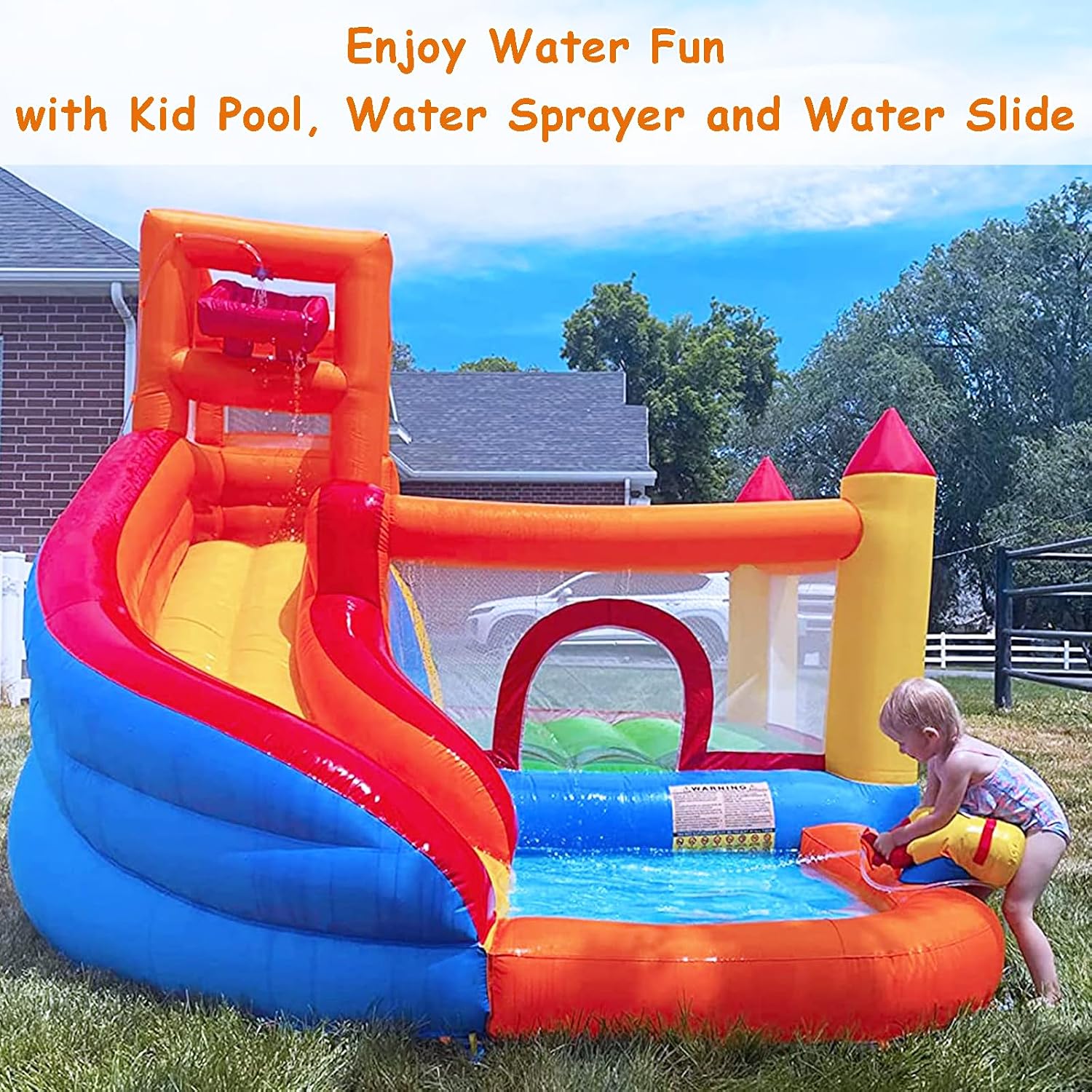 HuaKastro Dmuchana Zjeżdżalnia – Kids Outdoor Inflatable Water Slide recenzja i cena