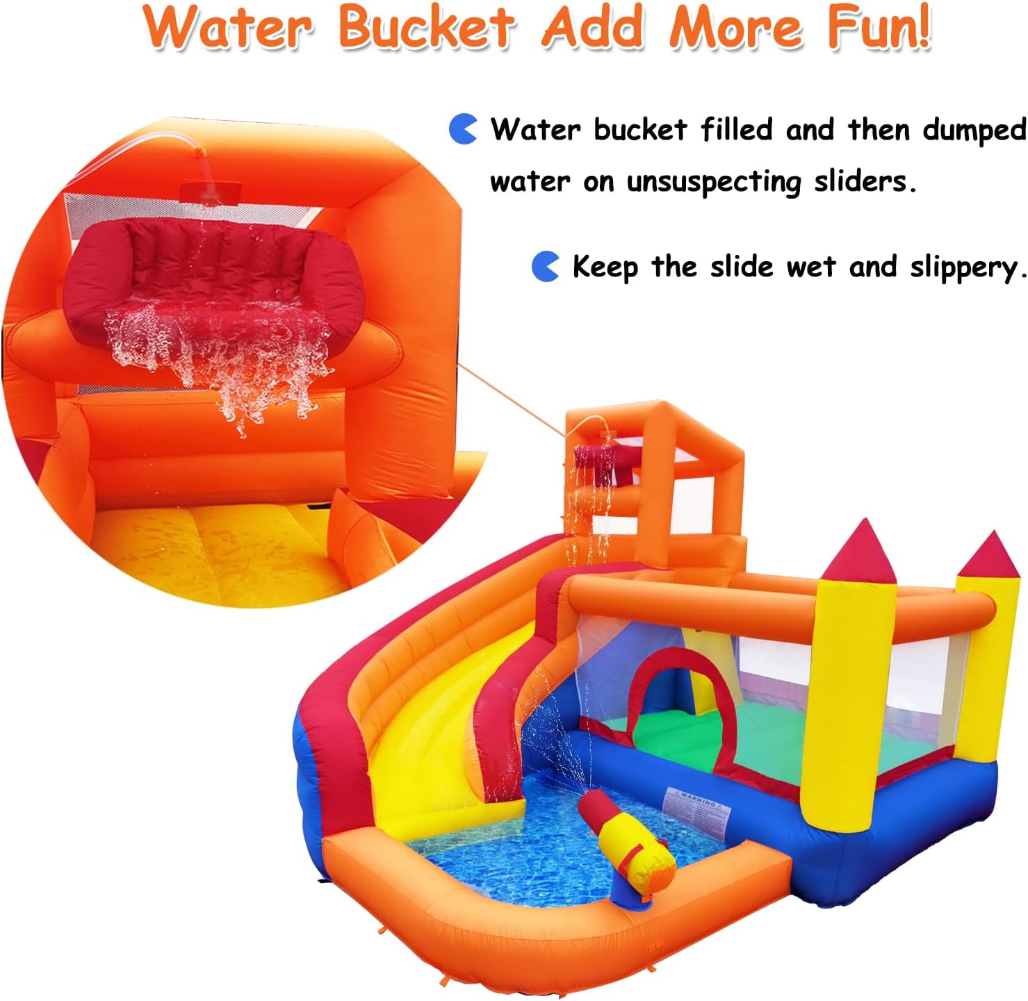 HuaKastro Dmuchana Zjeżdżalnia – Kids Outdoor Inflatable Water Slide recenzja i cena