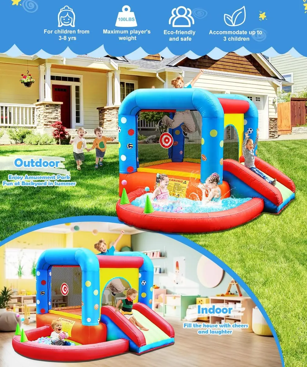 Nadmuchiwany zamek do skakania – Kids Outdoor Inflatable Water Slide recenzja i cena