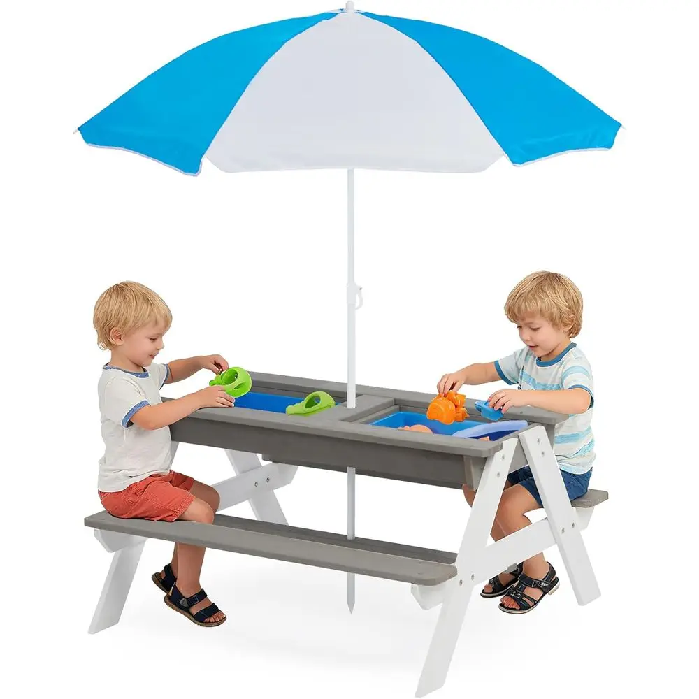 Konwertowalny drewniany stolik – Kids Outdoor Wooden Table recenzja i cena