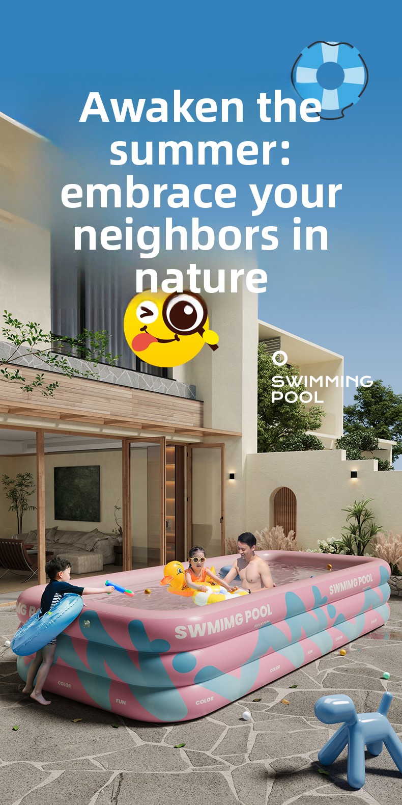 Nadmuchiwany basen z zadaszeni – Kids Outdoor Inflatable Water Slide recenzja i cena