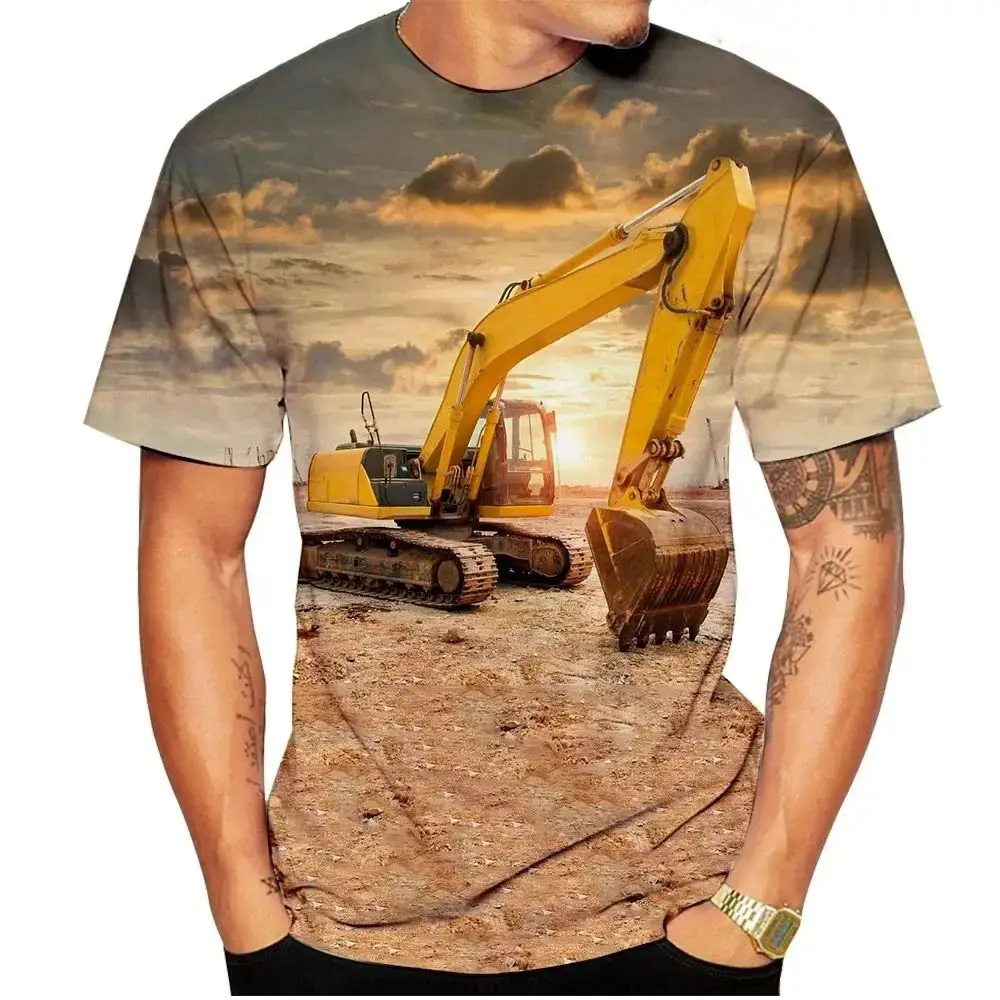 Koszulka z nadrukiem 3D z wzor – Kids Outdoor Excavator recenzja i cena
