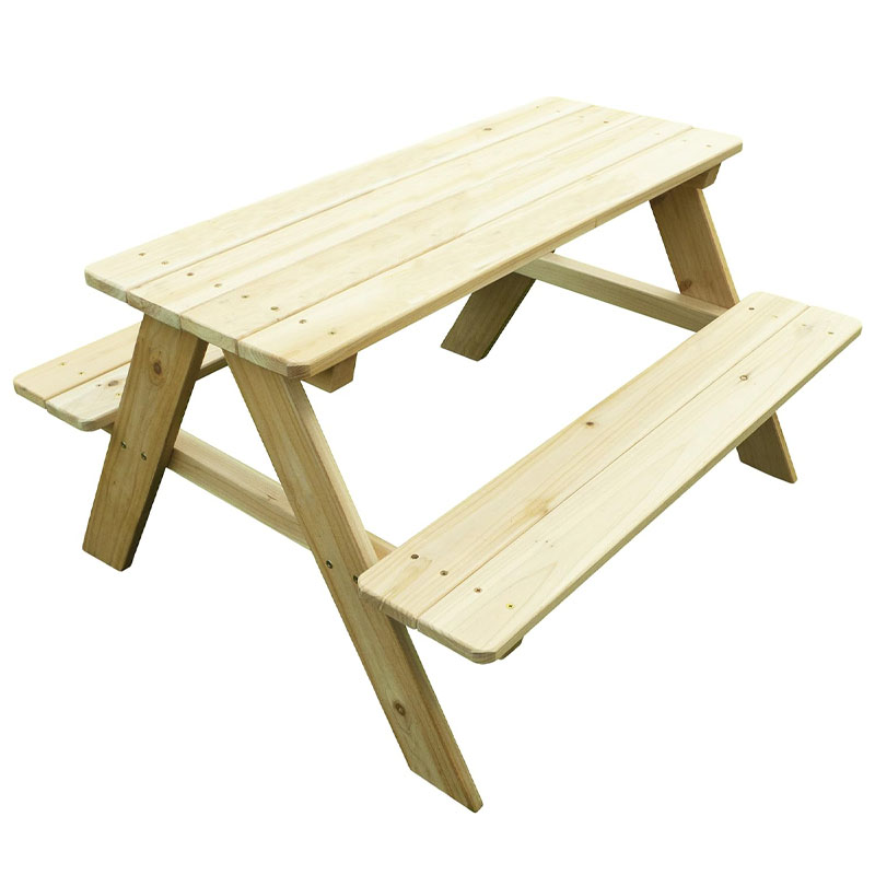 Drewniany stół piknikowy z ław – Kids Outdoor Wooden Table recenzja i cena