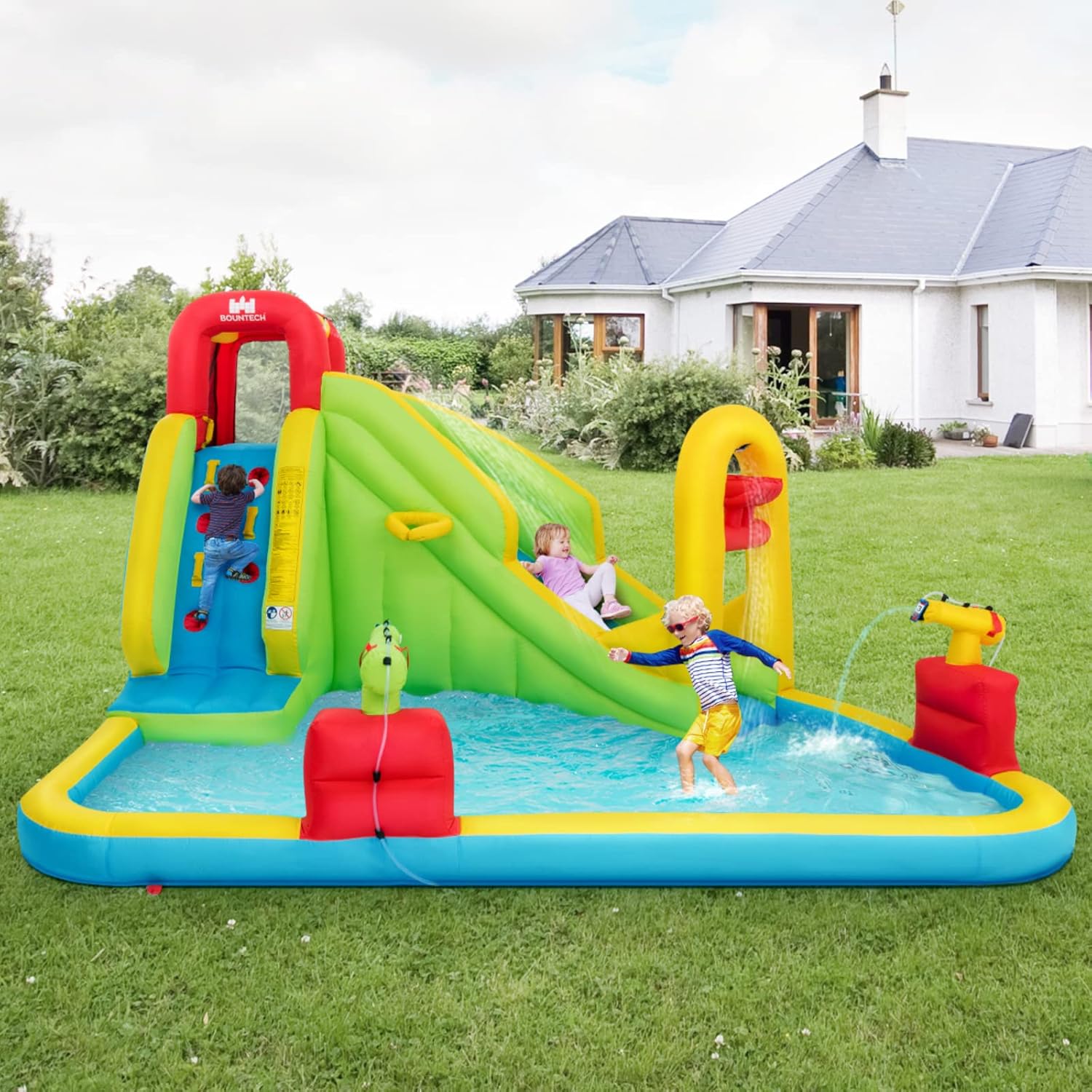 Mega Dmuchany Park Wodny dla D – Kids Outdoor Inflatable Water Slide recenzja i cena