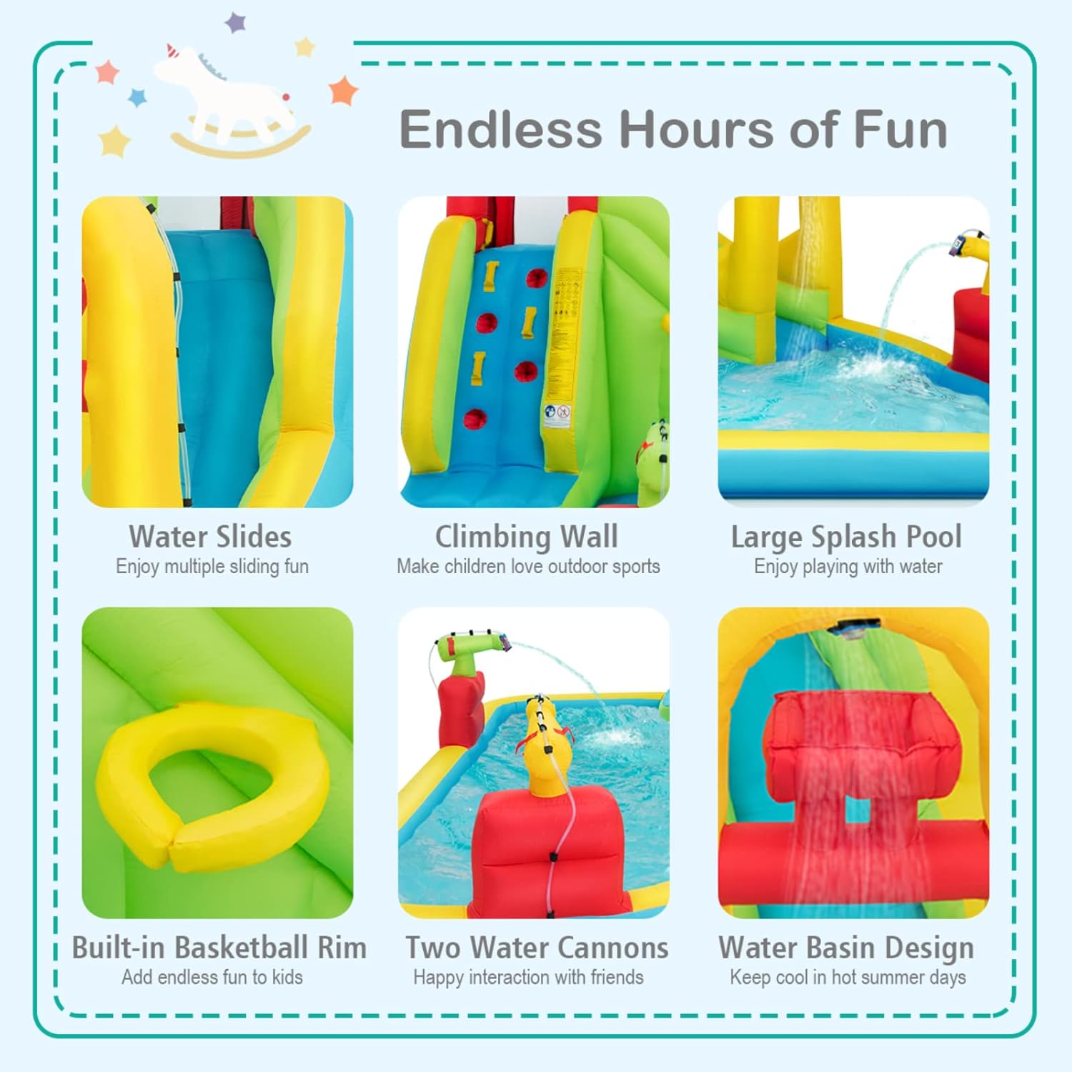 Mega Dmuchany Park Wodny dla D – Kids Outdoor Inflatable Water Slide recenzja i cena