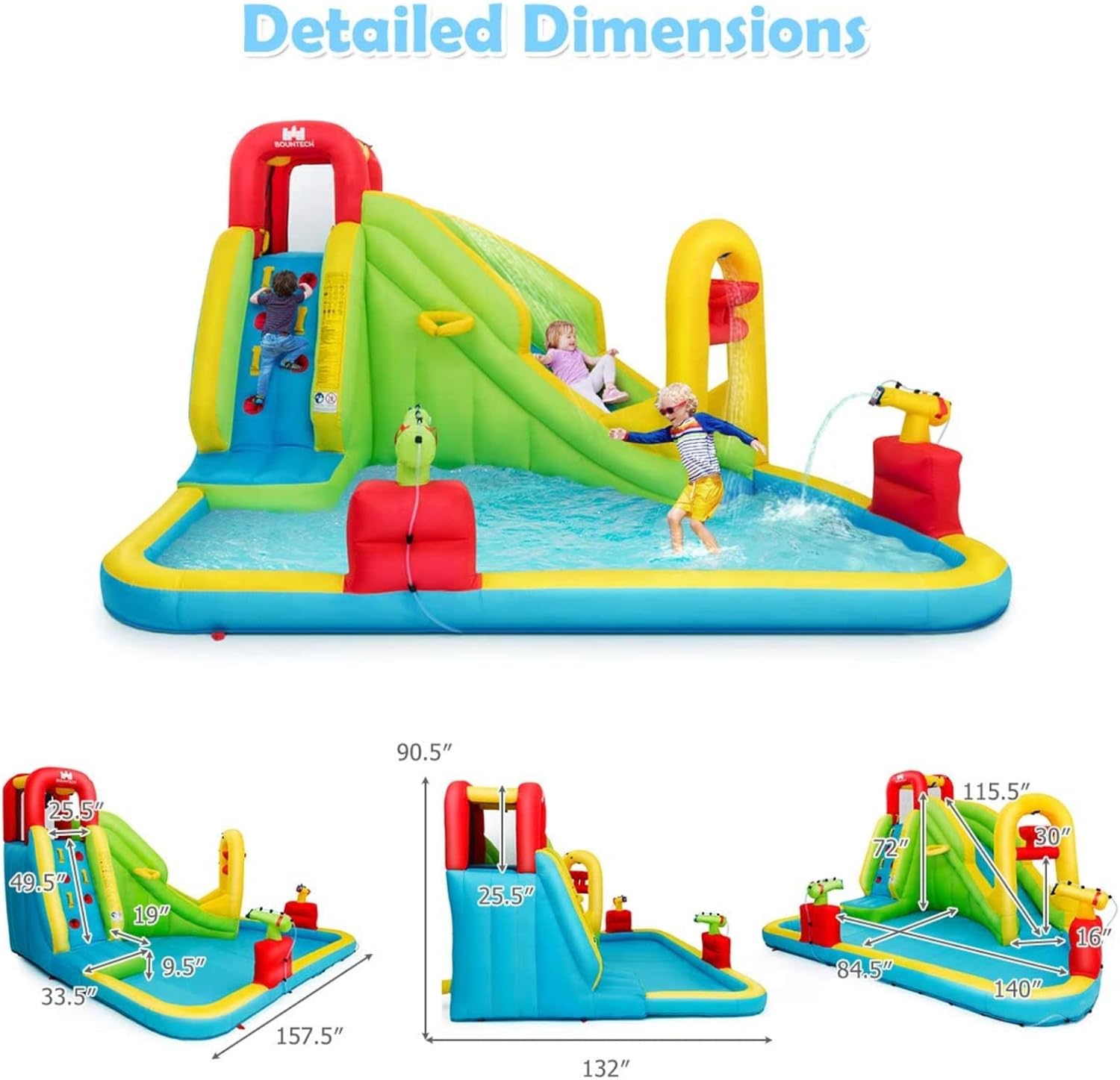Mega Dmuchany Park Wodny dla D – Kids Outdoor Inflatable Water Slide recenzja i cena