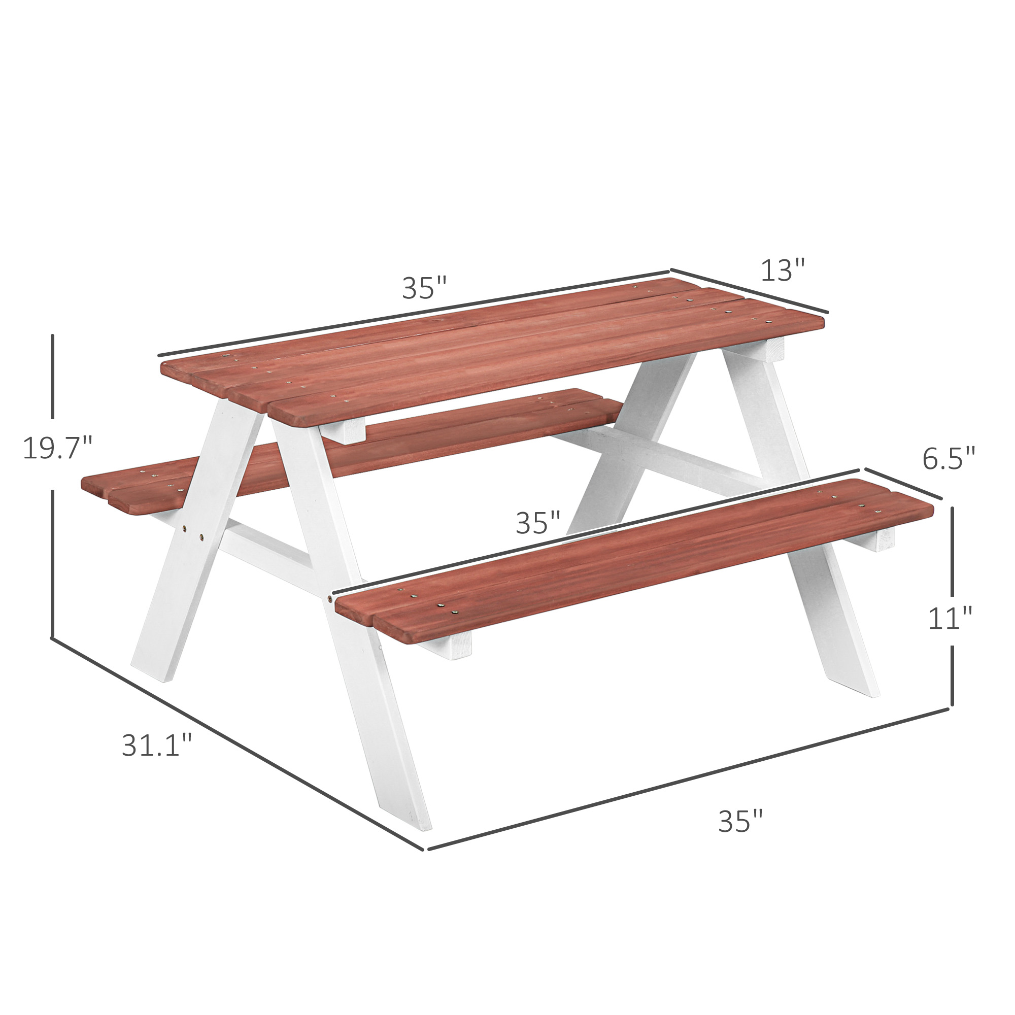Zestaw piknikowy dla dzieci, d – Kids Outdoor Wooden Table recenzja i cena