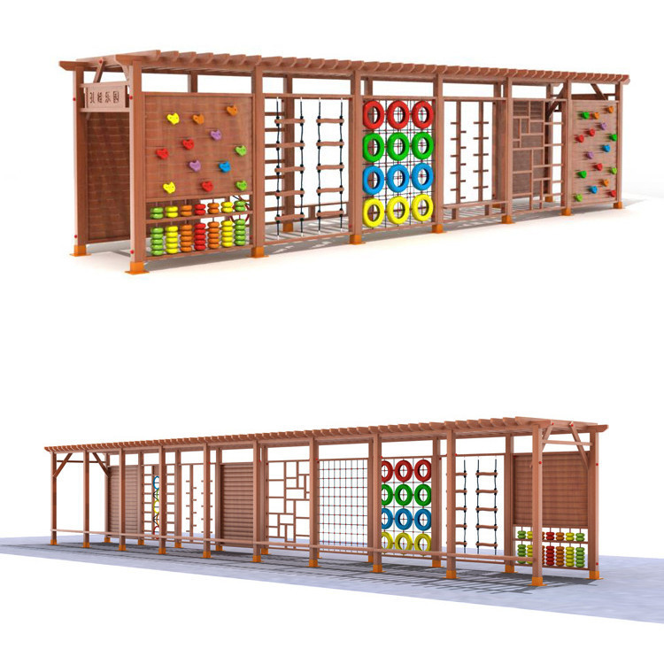 Drewniany zestaw do wspinaczki – Kids Outdoor Jungle Gym recenzja i cena