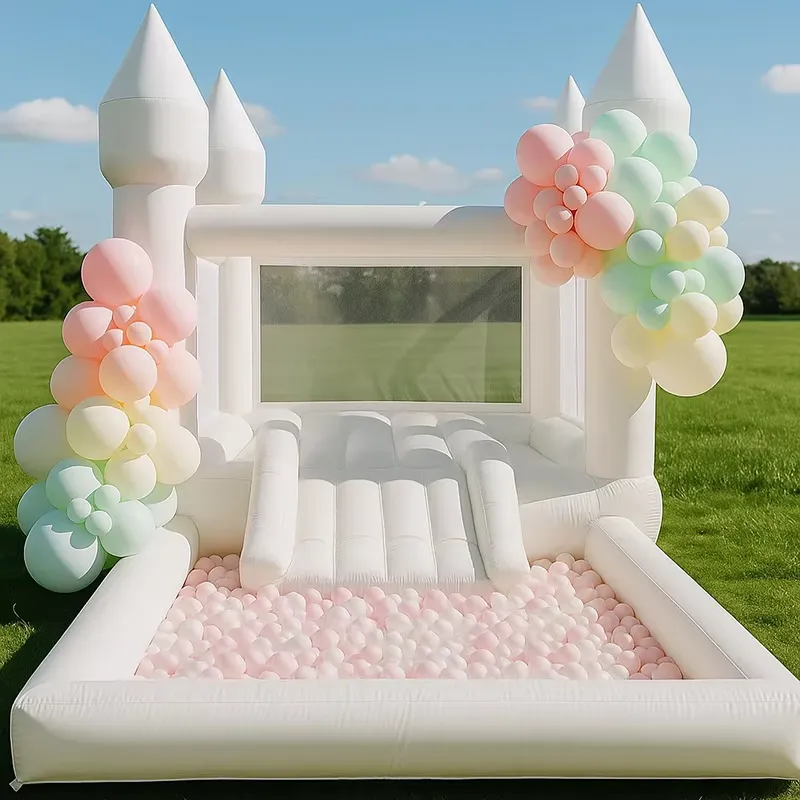 20264m Biały dmuchany zamek do – Kids Outdoor Inflatable Water Slide recenzja i cena